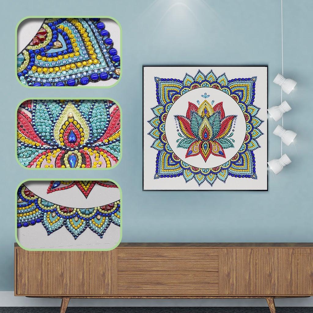 Crystal Rhinestone Diamond Painting Kit - Mandala flower - Hibah-Diamond?painting art studio