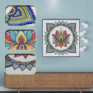 Crystal Rhinestone Diamond Painting Kit - Mandala flower - Hibah-Diamond?painting art studio