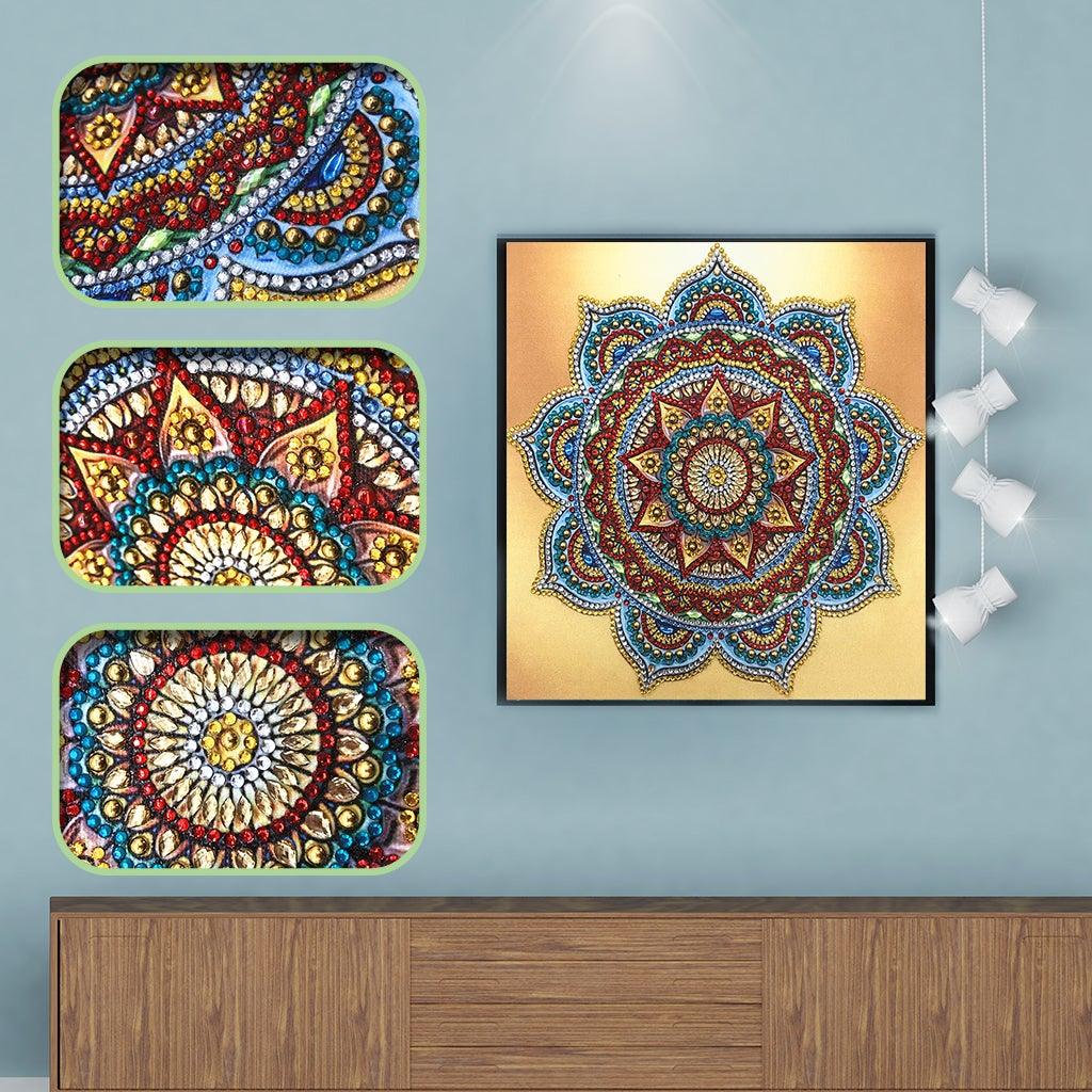 Crystal Rhinestone Diamond Painting Kit - Mandala Flower - Hibah-Diamond painting art studio