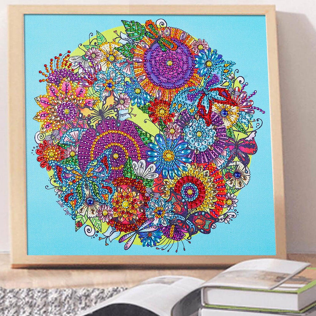 Crystal Rhinestone Diamond Painting Kit - Mandala flower - Hibah-Diamond?painting art studio