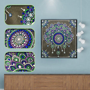 Crystal Rhinestone Diamond Painting Kit - Mandala Flower - Hibah-Diamond painting art studio