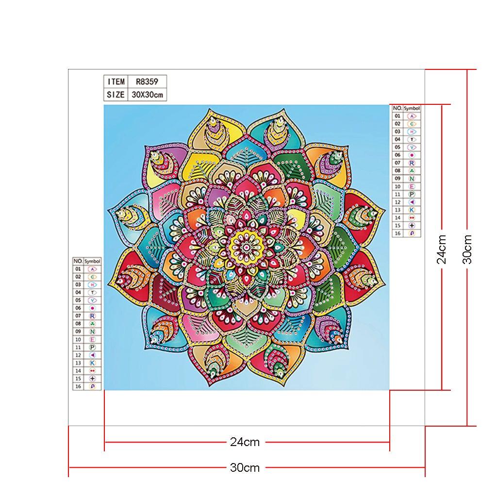 Crystal Rhinestone Diamond Painting Kit - Mandala Flower - Hibah-Diamond painting art studio