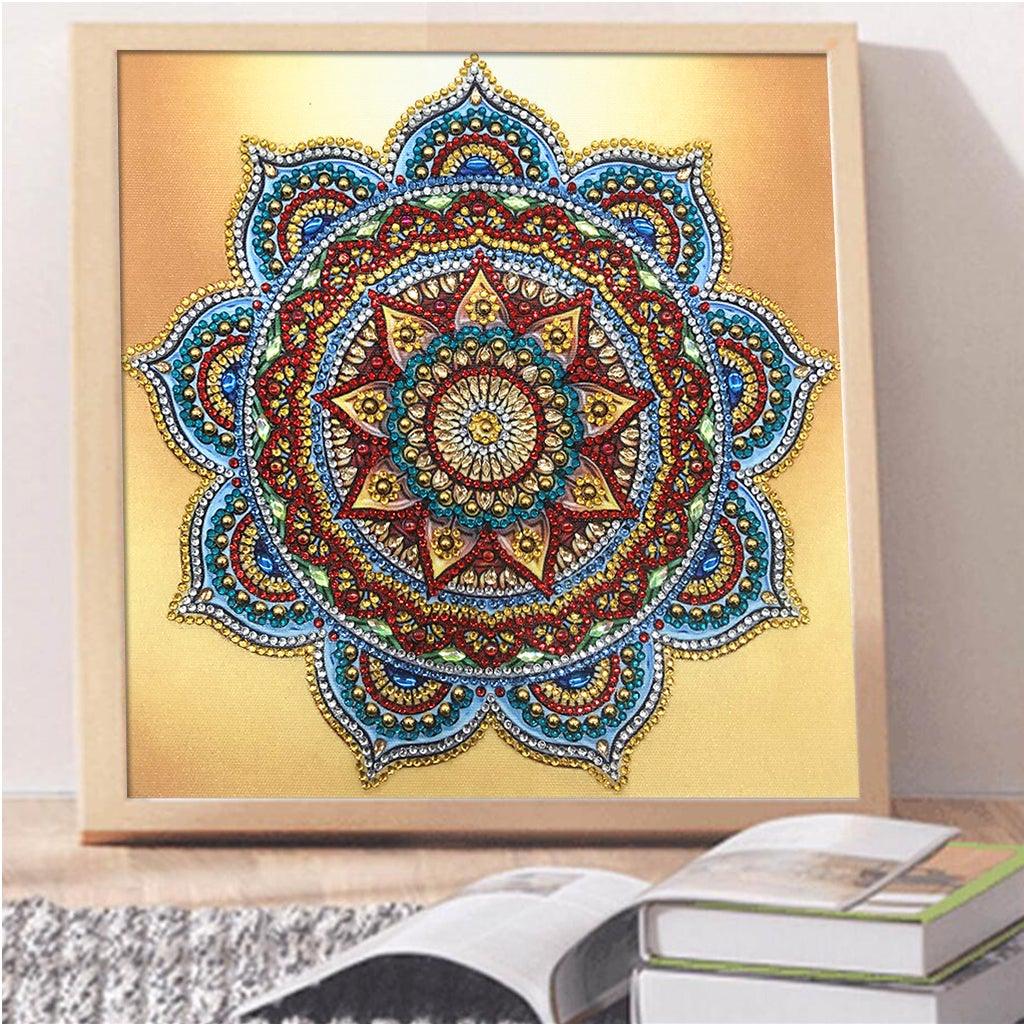 Crystal Rhinestone Diamond Painting Kit - Mandala Flower - Hibah-Diamond painting art studio