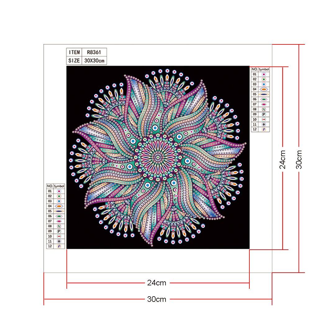 Crystal Rhinestone Diamond Painting Kit - Mandala Flower - Hibah-Diamond painting art studio