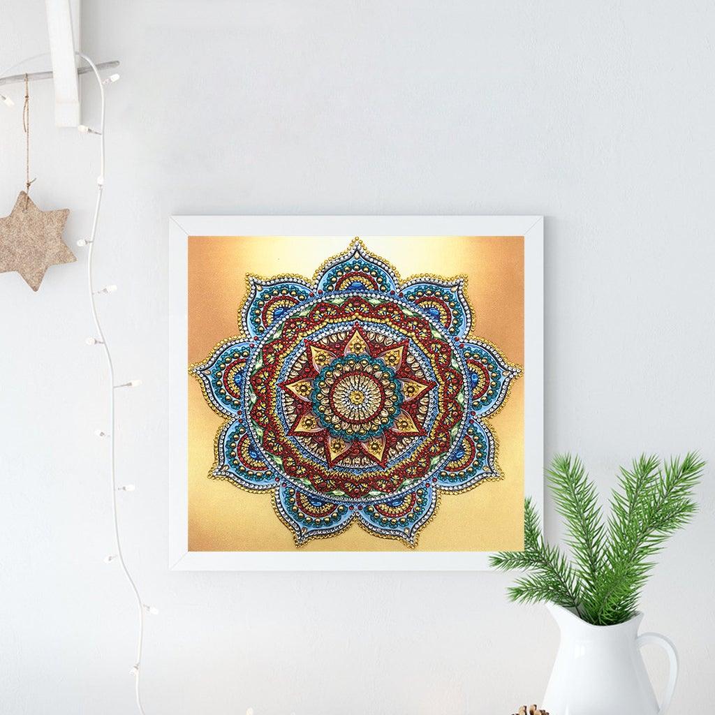 Crystal Rhinestone Diamond Painting Kit - Mandala Flower - Hibah-Diamond painting art studio