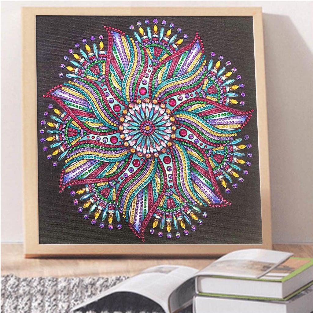 Crystal Rhinestone Diamond Painting Kit - Mandala Flower - Hibah-Diamond painting art studio