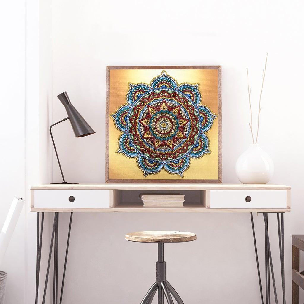 Crystal Rhinestone Diamond Painting Kit - Mandala Flower - Hibah-Diamond painting art studio