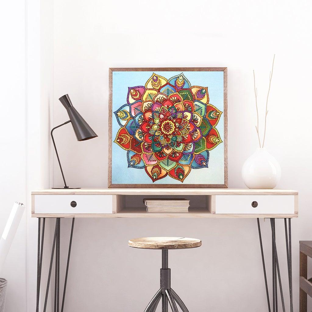 Crystal Rhinestone Diamond Painting Kit - Mandala Flower - Hibah-Diamond painting art studio