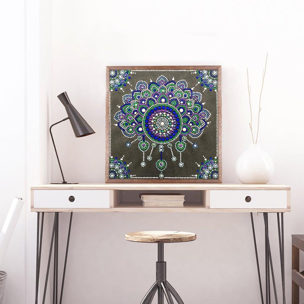 Crystal Rhinestone Diamond Painting Kit - Mandala Flower - Hibah-Diamond painting art studio