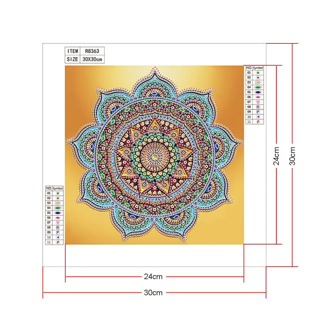 Crystal Rhinestone Diamond Painting Kit - Mandala Flower - Hibah-Diamond painting art studio
