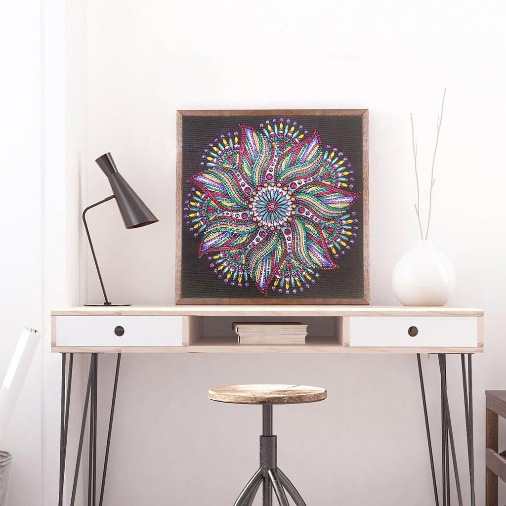 Crystal Rhinestone Diamond Painting Kit - Mandala Flower - Hibah-Diamond painting art studio