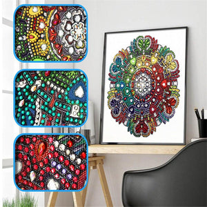 Crystal Rhinestone Diamond Painting Kit - Mandala - Hibah-Diamond painting art studio