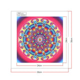 Crystal Rhinestone Diamond Painting Kit - Mandala - Hibah-Diamond painting art studio