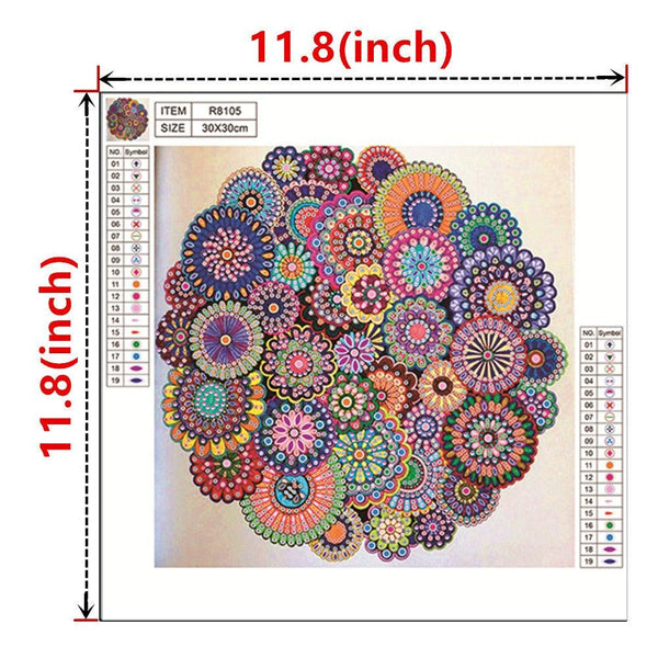 Crystal Rhinestone Diamond Painting Kit Mandala HibahDiamond