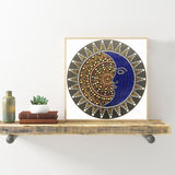Crystal Rhinestone Diamond Painting Kit - Mandala sun and moon - Hibah-Diamond painting art studio