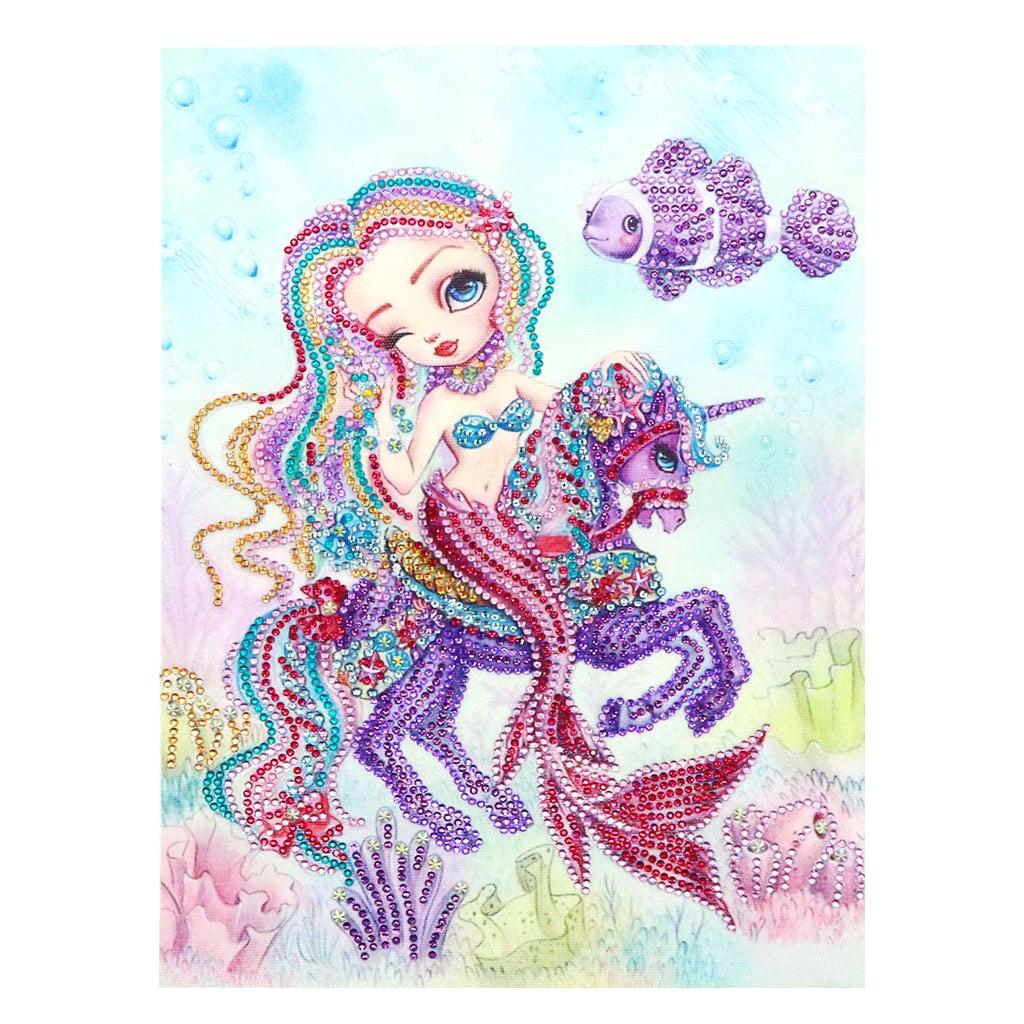 Crystal Rhinestone Diamond Painting Kit - Mermaid and unicorn - Hibah-Diamond?painting art studio