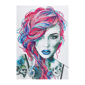 Crystal Rhinestone Diamond Painting Kit - Modern Redhead Beauty