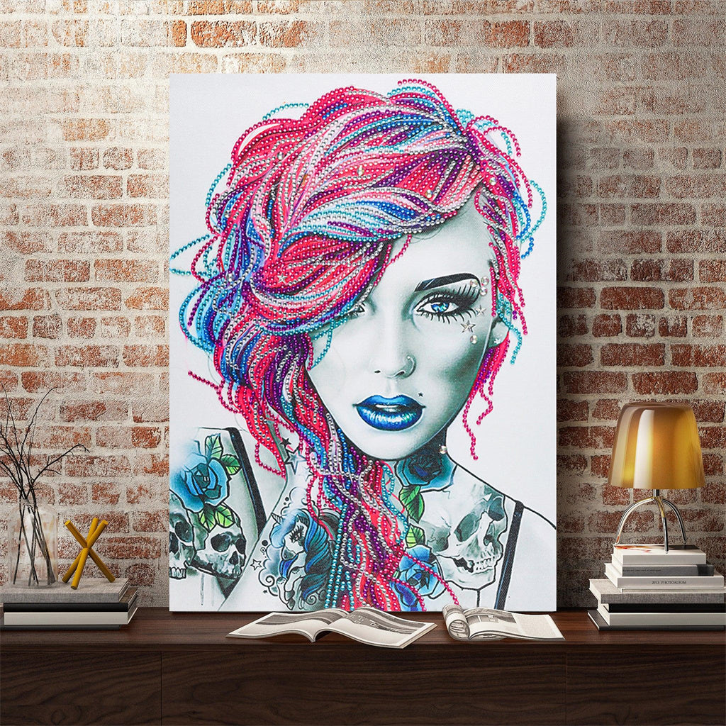 Crystal Rhinestone Diamond Painting Kit - Modern Redhead Beauty