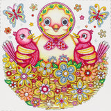 Crystal Rhinestone Diamond Painting Kit - Mother bird and children