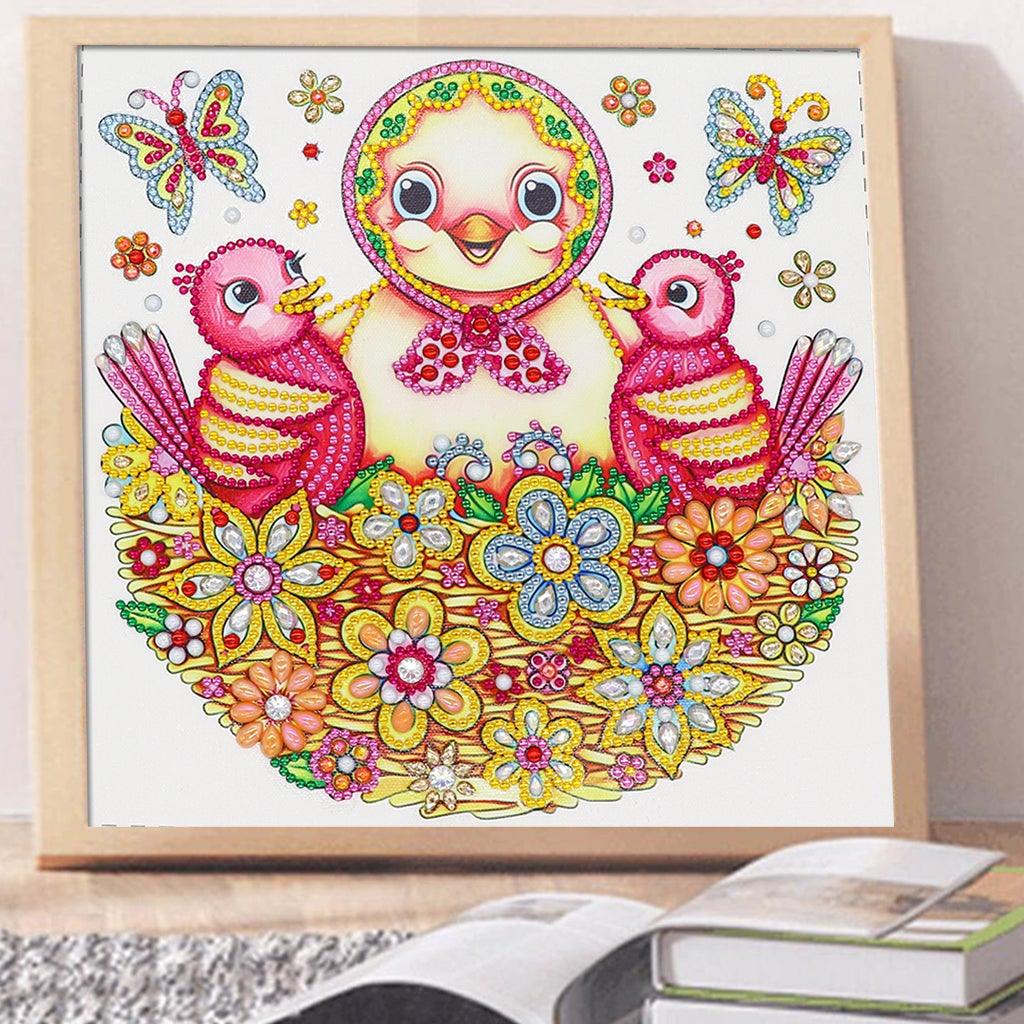 Crystal Rhinestone Diamond Painting Kit - Mother bird and children - Hibah-Diamond?painting art studio
