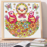 Crystal Rhinestone Diamond Painting Kit - Mother bird and children - Hibah-Diamond?painting art studio