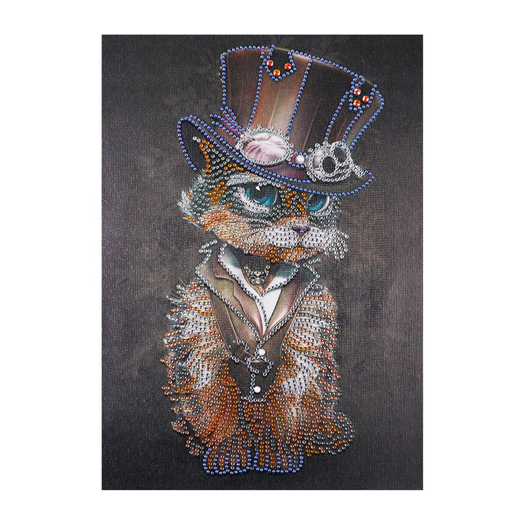Crystal Rhinestone Diamond Painting Kit - Mr. Animal Cat