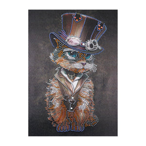 Crystal Rhinestone Diamond Painting Kit - Mr. Animal Cat