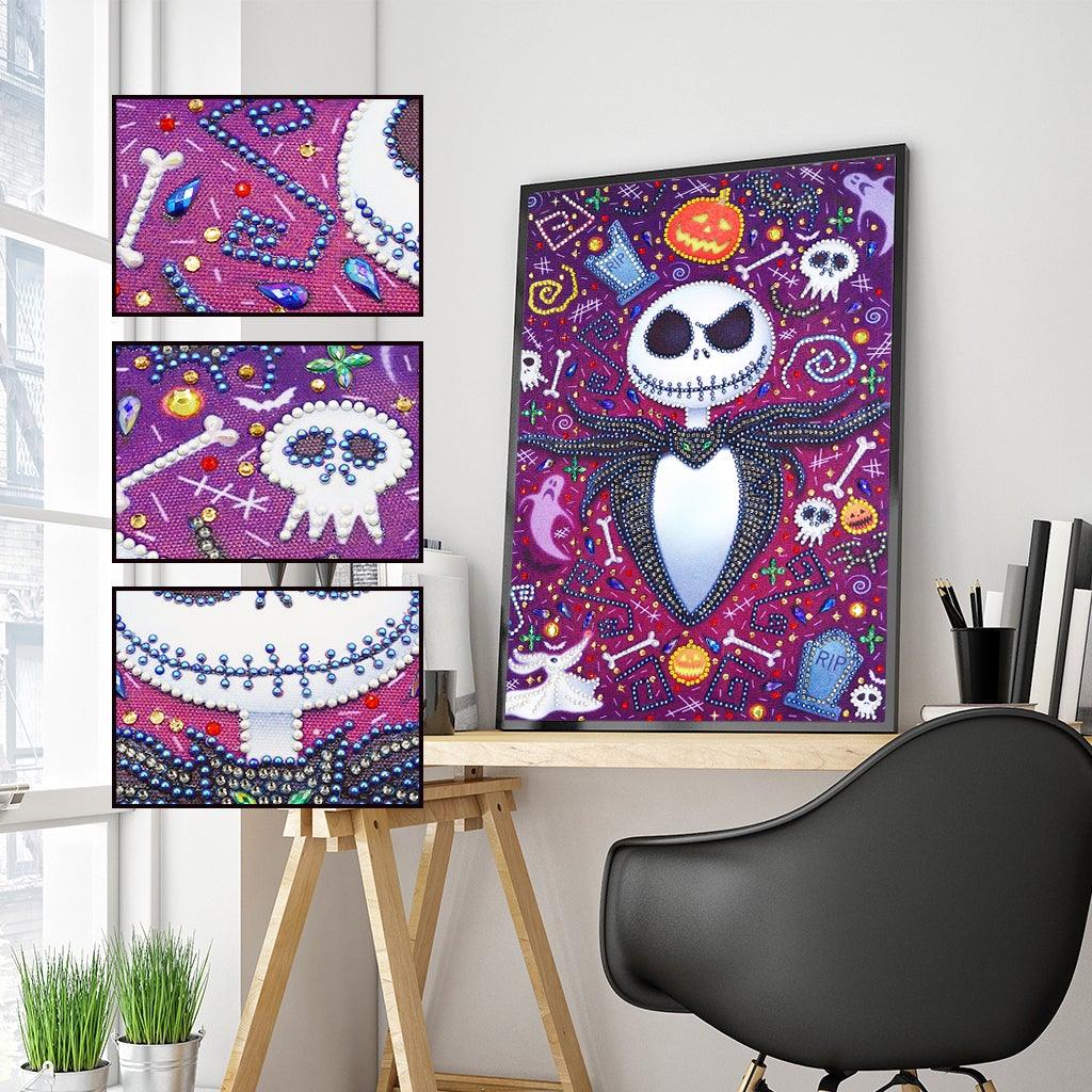 Crystal Rhinestone Diamond Painting Kit - Mr. Halloween Skull - Hibah-Diamond painting art studio