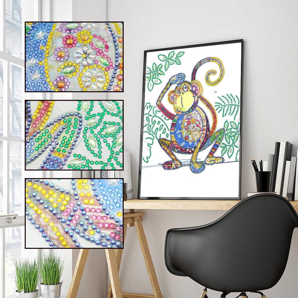 Crystal Rhinestone Diamond Painting Kit - Naughty monkey - Hibah-Diamond?painting art studio