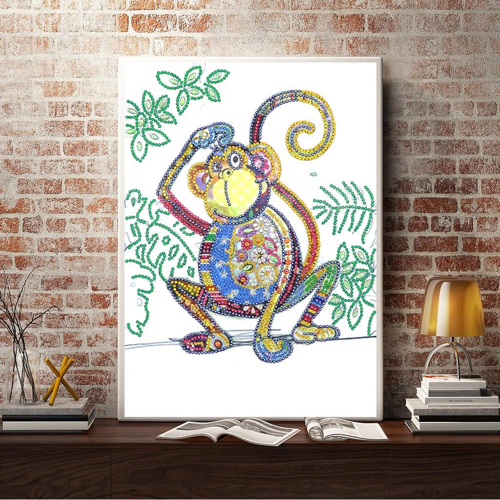 Crystal Rhinestone Diamond Painting Kit - Naughty monkey - Hibah-Diamond?painting art studio
