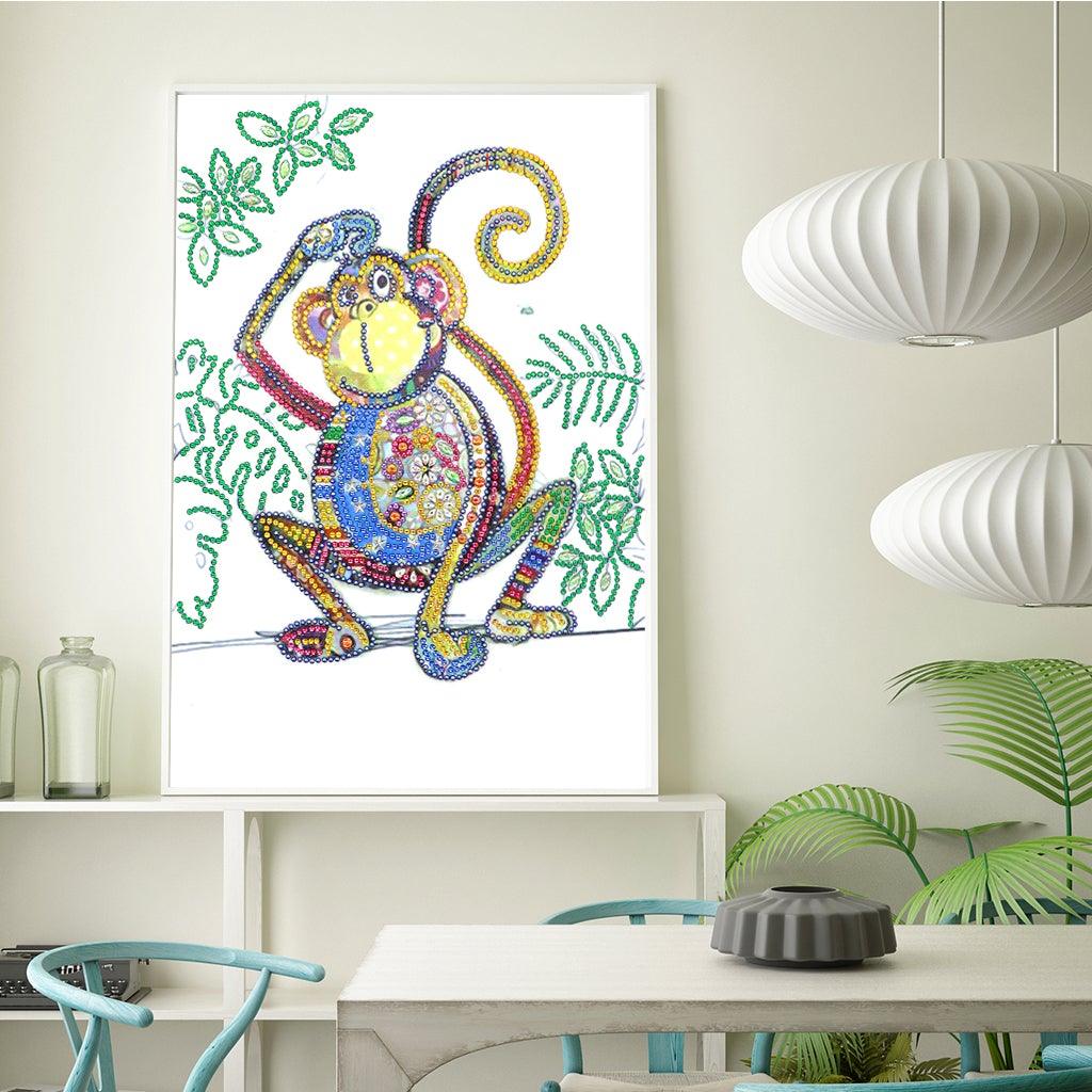 Crystal Rhinestone Diamond Painting Kit - Naughty monkey - Hibah-Diamond?painting art studio