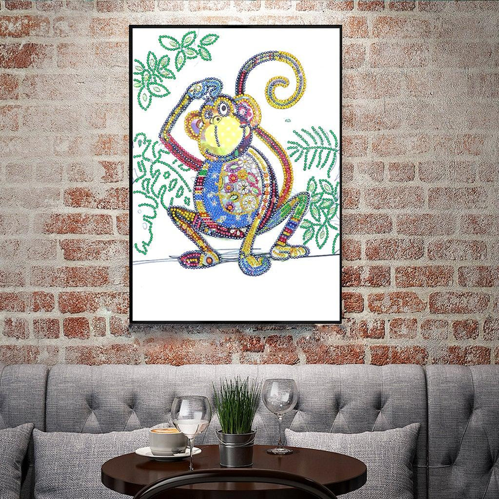 Crystal Rhinestone Diamond Painting Kit - Naughty monkey - Hibah-Diamond?painting art studio
