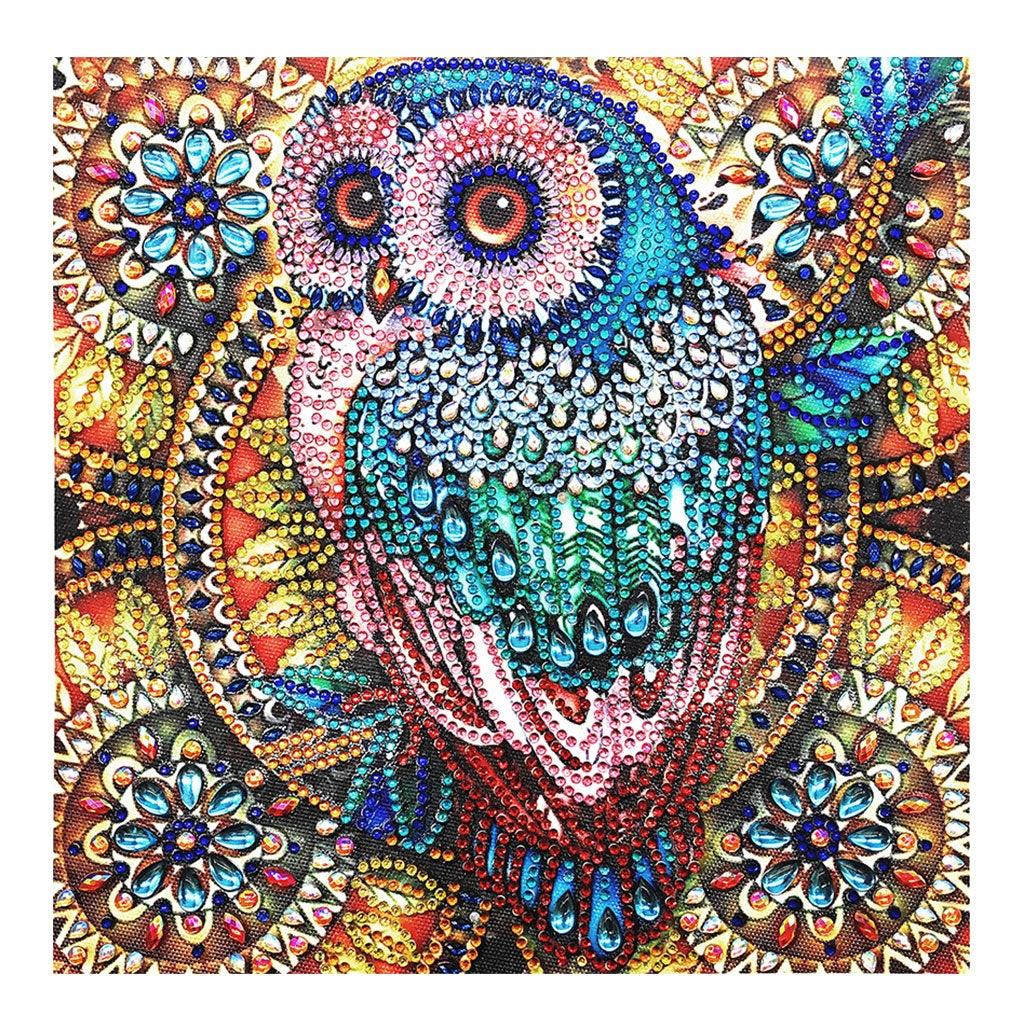 Crystal Rhinestone Diamond Painting Kit - Owl - Hibah-Diamond painting art studio
