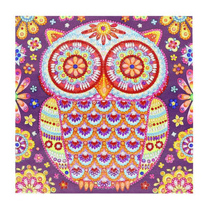Crystal Rhinestone Diamond Painting Kit -Owl - Hibah-Diamond?painting art studio