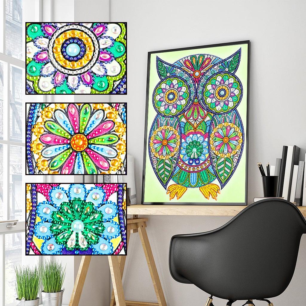 Crystal Rhinestone Diamond Painting Kit - Owl - Hibah-Diamond?painting art studio