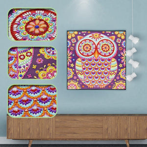 Crystal Rhinestone Diamond Painting Kit -Owl - Hibah-Diamond?painting art studio