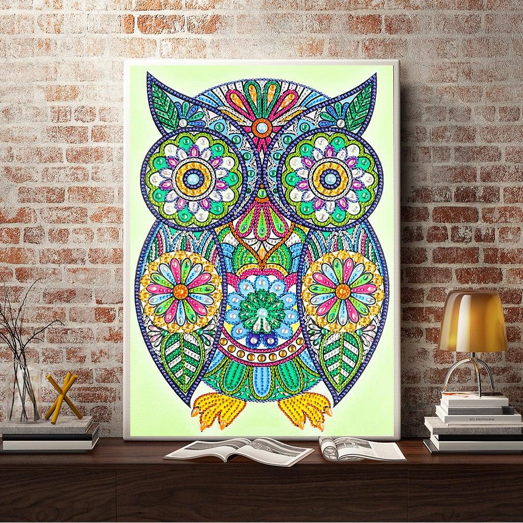 Crystal Rhinestone Diamond Painting Kit - Owl - Hibah-Diamond?painting art studio