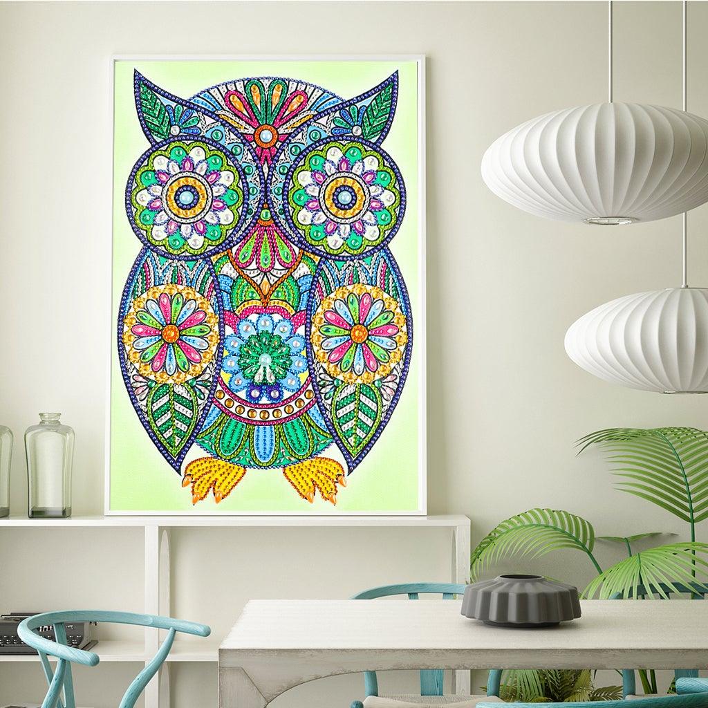 Crystal Rhinestone Diamond Painting Kit - Owl - Hibah-Diamond?painting art studio