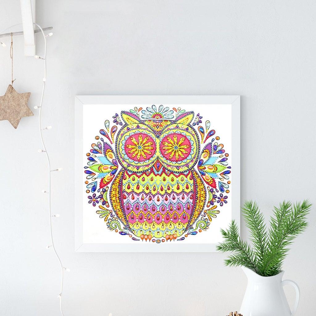 Crystal Rhinestone Diamond Painting Kit - Owl - Hibah-Diamond?painting art studio