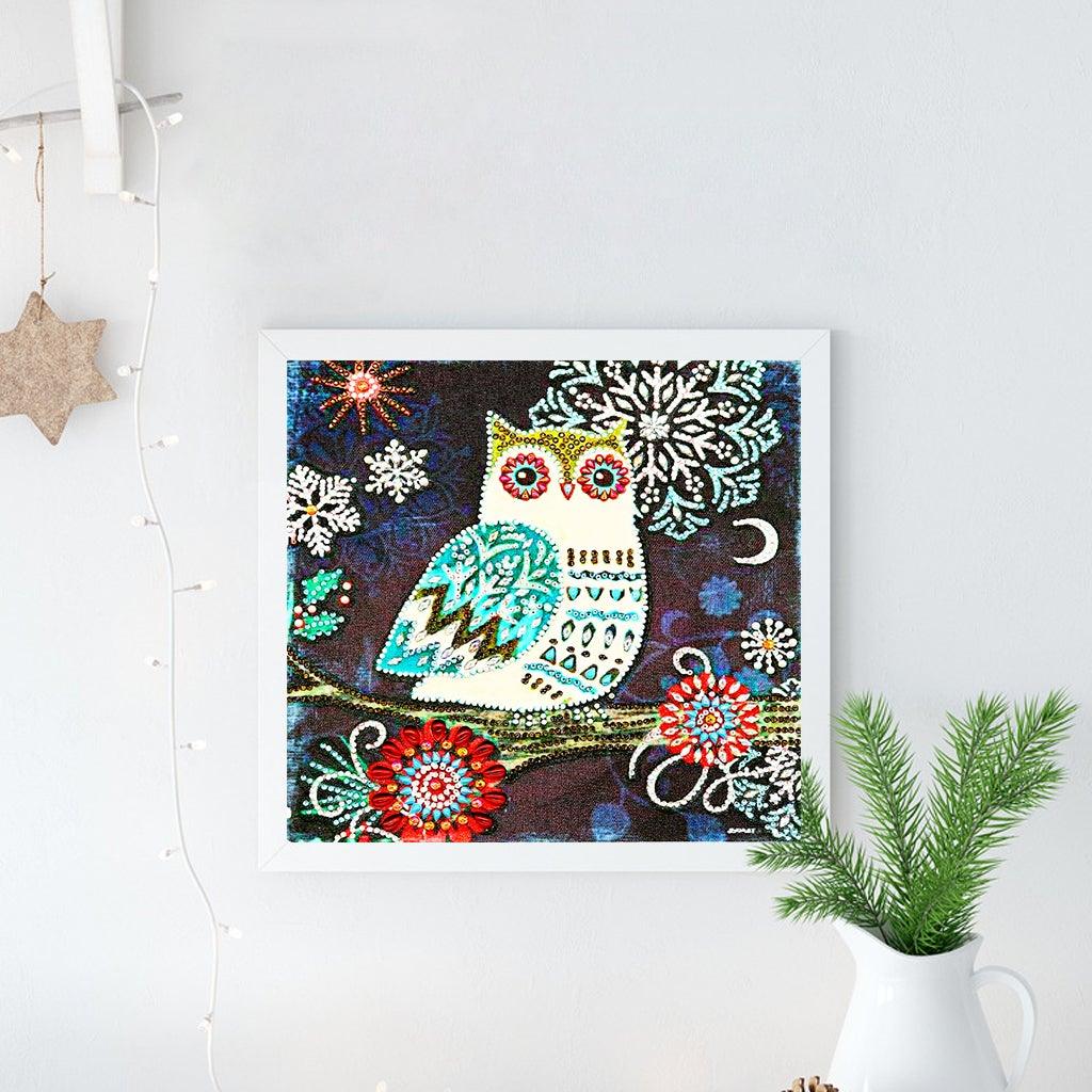 Crystal Rhinestone Diamond Painting Kit - Owl - Hibah-Diamond?painting art studio