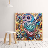 Crystal Rhinestone Diamond Painting Kit - Owl - Hibah-Diamond painting art studio