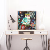 Crystal Rhinestone Diamond Painting Kit - Owl - Hibah-Diamond?painting art studio