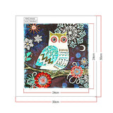 Crystal Rhinestone Diamond Painting Kit - Owl - Hibah-Diamond?painting art studio