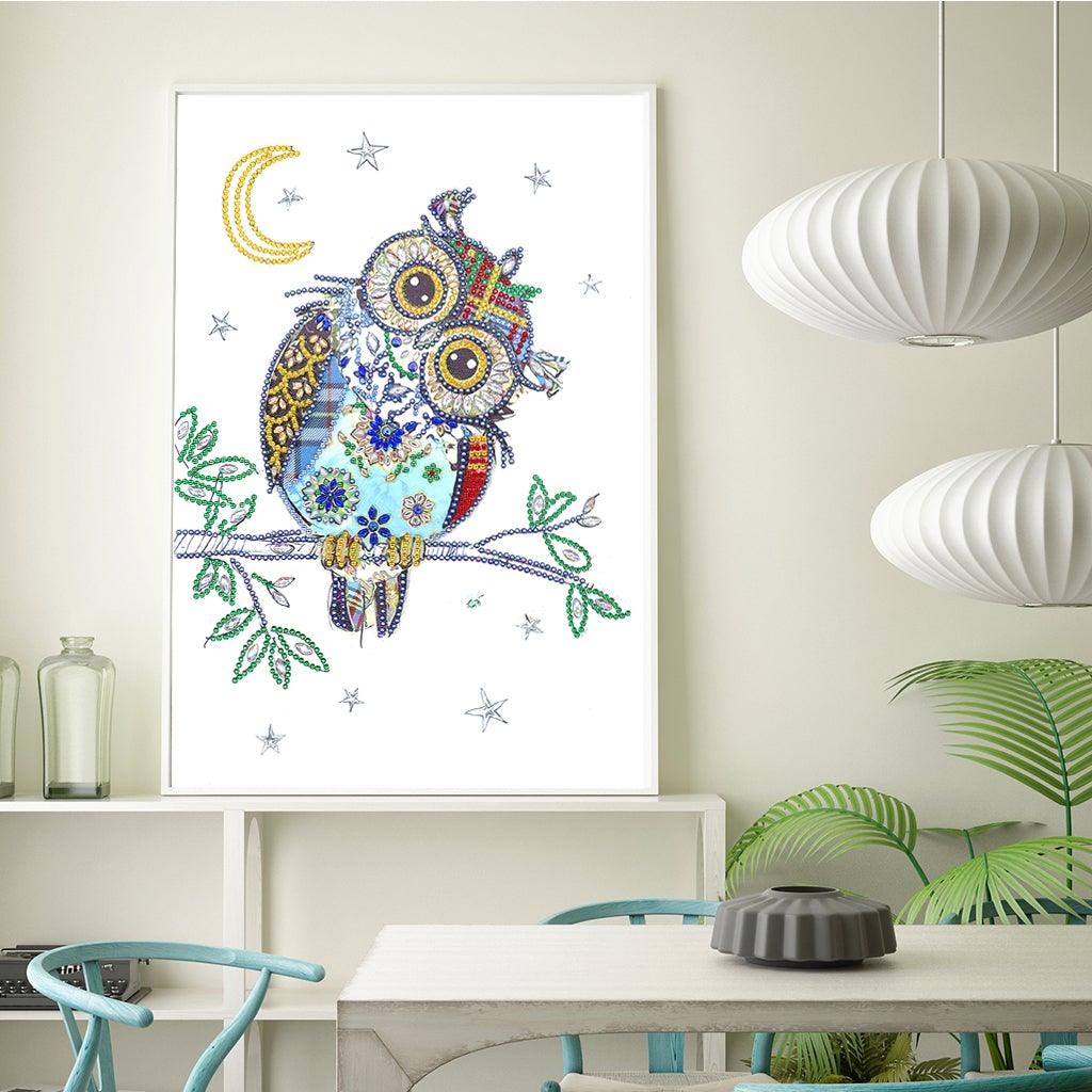 Crystal Rhinestone Diamond Painting Kit - Owl in the night - Hibah-Diamond?painting art studio