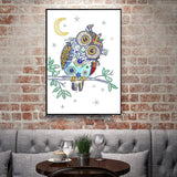 Crystal Rhinestone Diamond Painting Kit - Owl in the night - Hibah-Diamond?painting art studio