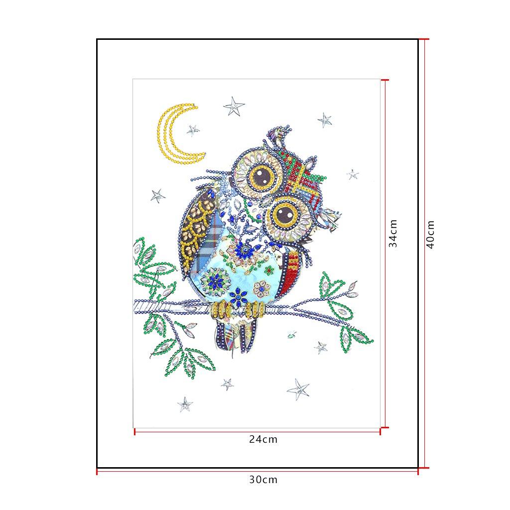 Crystal Rhinestone Diamond Painting Kit - Owl in the night - Hibah-Diamond?painting art studio