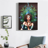 Crystal Rhinestone Diamond Painting Kit - Peacock Dress Beauty - Hibah-Diamond painting art studio