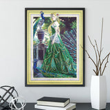 Crystal Rhinestone Diamond Painting Kit - Peacock girl (16x20inch) - Hibah-Diamond?painting art studio