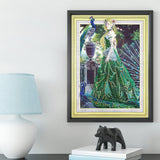 Crystal Rhinestone Diamond Painting Kit - Peacock girl (16x20inch) - Hibah-Diamond?painting art studio