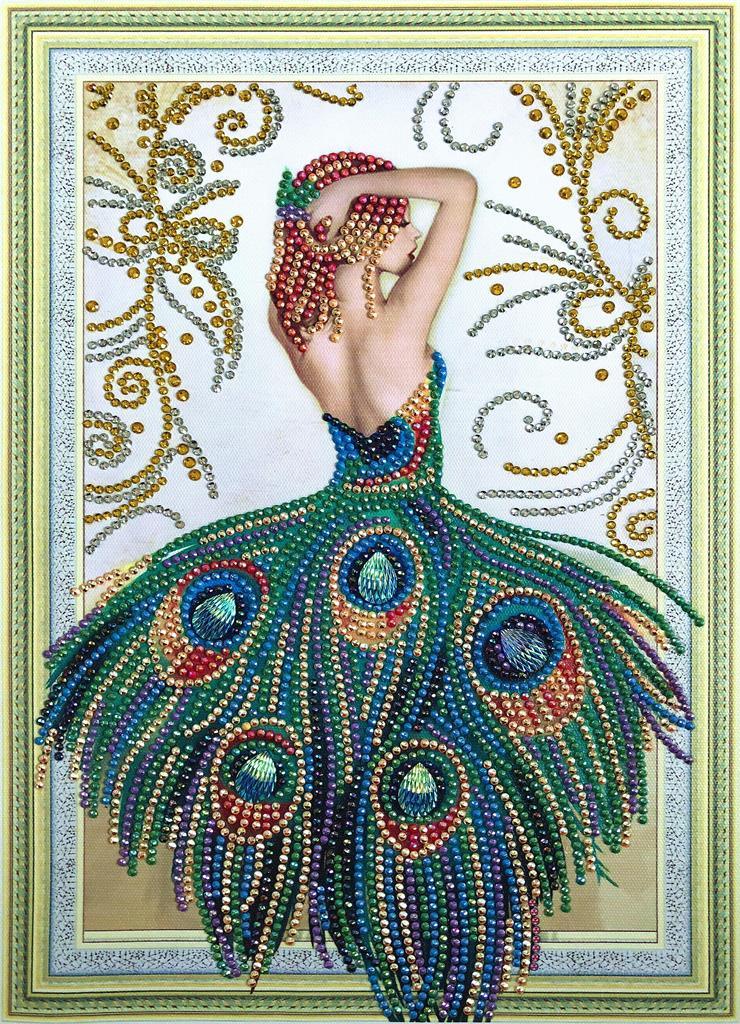Crystal Rhinestone Diamond Painting Kit - Peacock girl